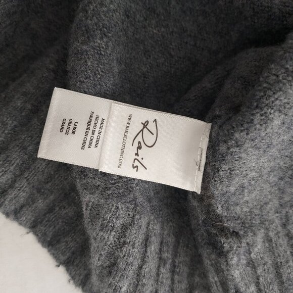 Rails Wool Cashmere Blend Louis Charcoal Camo Sweater Size Large - Picture 5 of 6